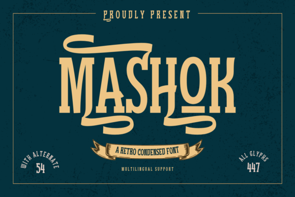 Mashok: A Retro Condensed Serif for Nostalgic Branding