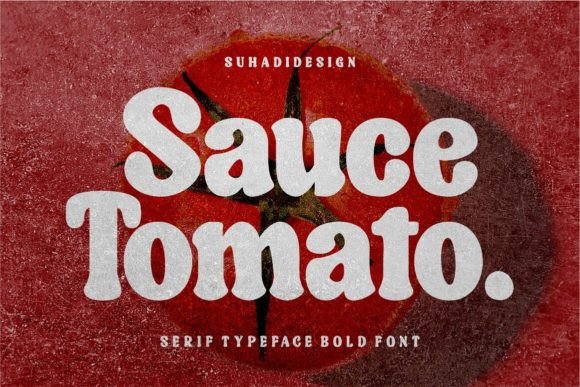 Sauce Tomato: A Bold, Warm Serif for Thoughtful Typography