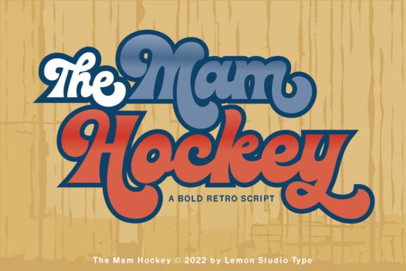 The Mam Hockey: A Retro Script Font with Editorial Warmth