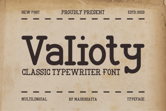 Valioty: A Serif That Speaks With Quiet Authority